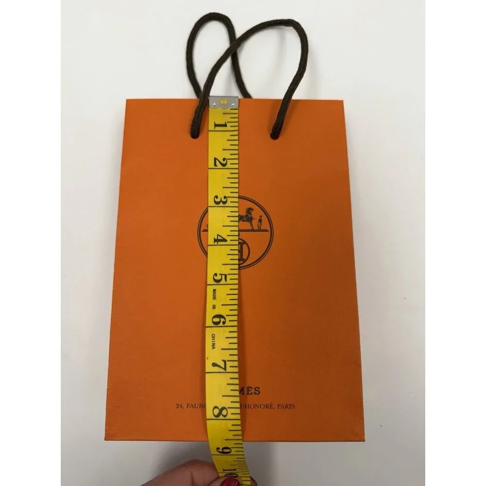 Hermes Empty Shopping Gift Bag Orange 8.5